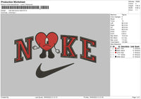 Nike Bad Bunny Heart Embroiery File 4 size