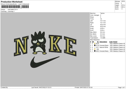 Nike Badzt Embroidery File 4 sizes