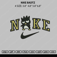Nike Badzt Embroidery File 4 sizes