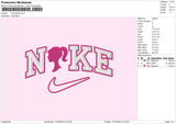Nike Barbie Embroidery File 6 sizes