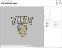 Nike Bear V2 Embroidery File 4 size