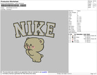 Nike Bear V2 Embroidery File 4 size