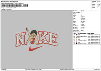 Nike Betty 1408 Embroidery File 6 sizes