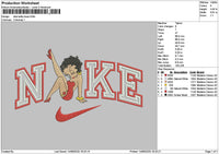 Nike Betty 1408 Embroidery File 6 sizes