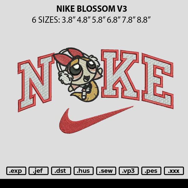 Nike Blossom V3 Embroidery File 6 sizes