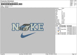 Nike Blue Car V002 Embroidery File 6 Sizes