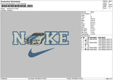 Nike Blue Car V002 Embroidery File 6 Sizes