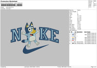 Nike Bluey Embroidery File 6 sizes