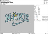 Nike Dog Blue V2 Embroidery File 6 sizes