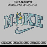 Nike Dog Blue V2 Embroidery File 6 sizes