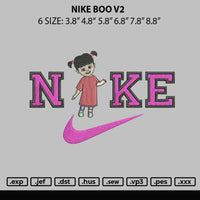 Nike Boo V2 Embroidery File 6 sizes