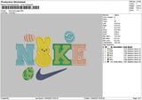 Nike Bunny Eggs Embroidery File 6 sizes