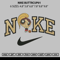 Nike Buttercup01 Embroidery File 6 sizes