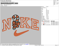 Nike Candy Xmas Embroidery File 4 size
