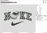 Nike Car 1012 Embroidery File 6 sizes