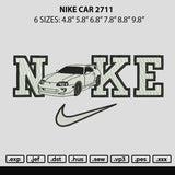 Nike Car 2711 Embroidery File 6 sizes