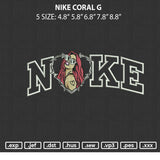 Nike Carol G Embroidery File 6 sizes