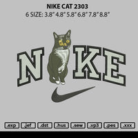 Nike Cat 2303 Embroidery File 6 sizes