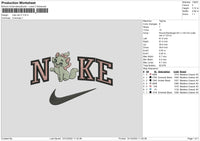 Nike Cat V7 Embroidery File 6 sizes