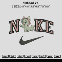 Nike Cat V7 Embroidery File 6 sizes