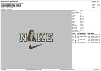 Nike Girl0106 Embroidery File 6 sizes