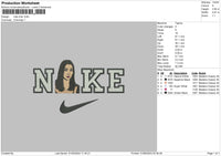 Nike Girl0106 Embroidery File 6 sizes