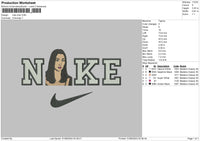 Nike Girl0106 Embroidery File 6 sizes