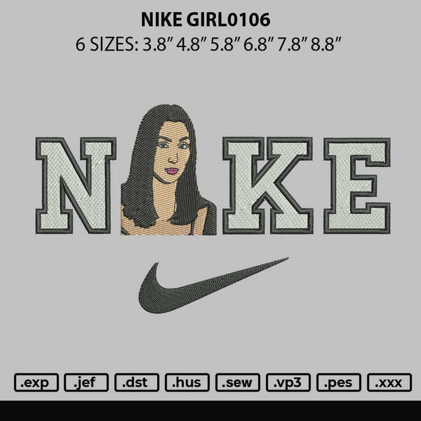 Nike Girl0106 Embroidery File 6 sizes