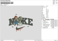 Nike Chucky 02 Embroidery File 6 sizes