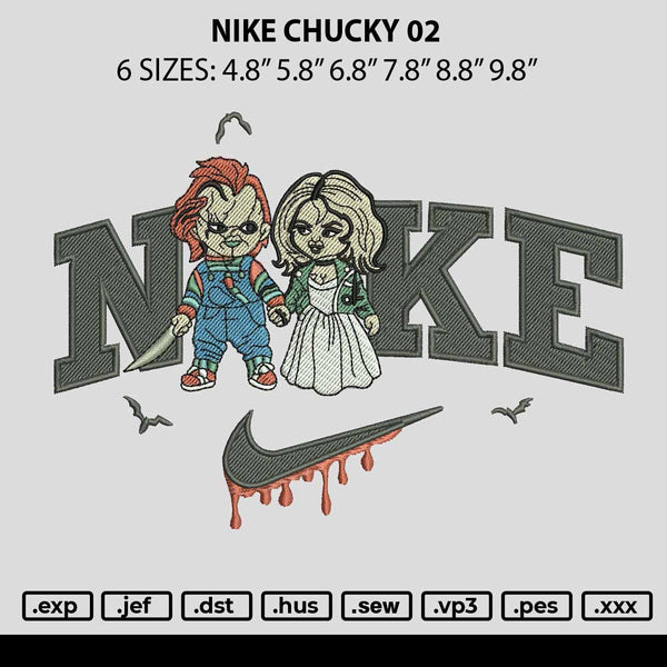 Nike Chucky 02 Embroidery File 6 sizes