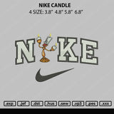 Nike Candle Embroidery File 4 size