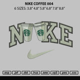 Nike Coffee 004 Embroidery File 6 sizes