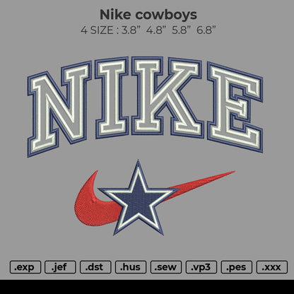 Nike Cowboys Embroidery Files