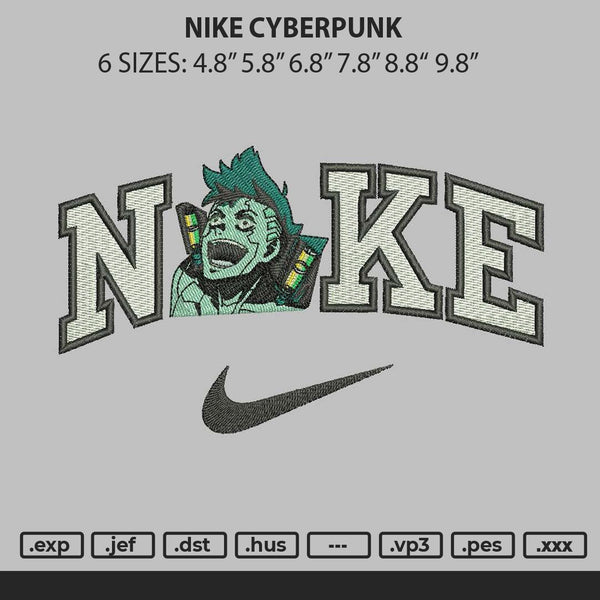 Nike Cyberpunk Embroidery File 6 sizes