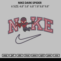 Nike Dark Spider Embroidery File 6 sizes