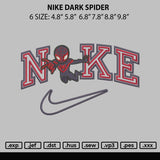 Nike Dark Spider Embroidery File 6 sizes