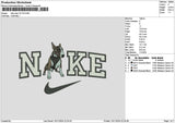 Nike Dog 1311 Embroidery File 6 sizes