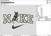 Nike Dog 1311 Embroidery File 6 sizes