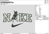 Nike Dog 1311 Embroidery File 6 sizes