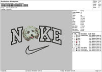Nike Dog 1512 Embroidery File 6 sizes