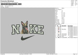 Nike Dog 2207 Embroidery File 6 sizes