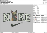 Nike Dog 2207 Embroidery File 6 sizes