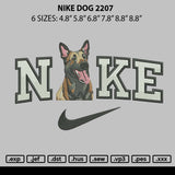 Nike Dog 2207 Embroidery File 6 sizes