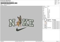 Nike Dog 2207b Embroidery File 6 sizes