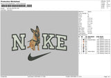 Nike Dog 2207b Embroidery File 6 sizes