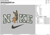 Nike Dog 2207b Embroidery File 6 sizes