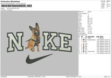 Nike Dog 2207b Embroidery File 6 sizes