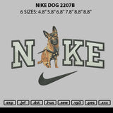 Nike Dog 2207b Embroidery File 6 sizes