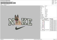 Nike Dog 2307 Embroidery File 6 sizes