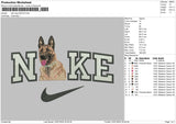 Nike Dog 2307 Embroidery File 6 sizes